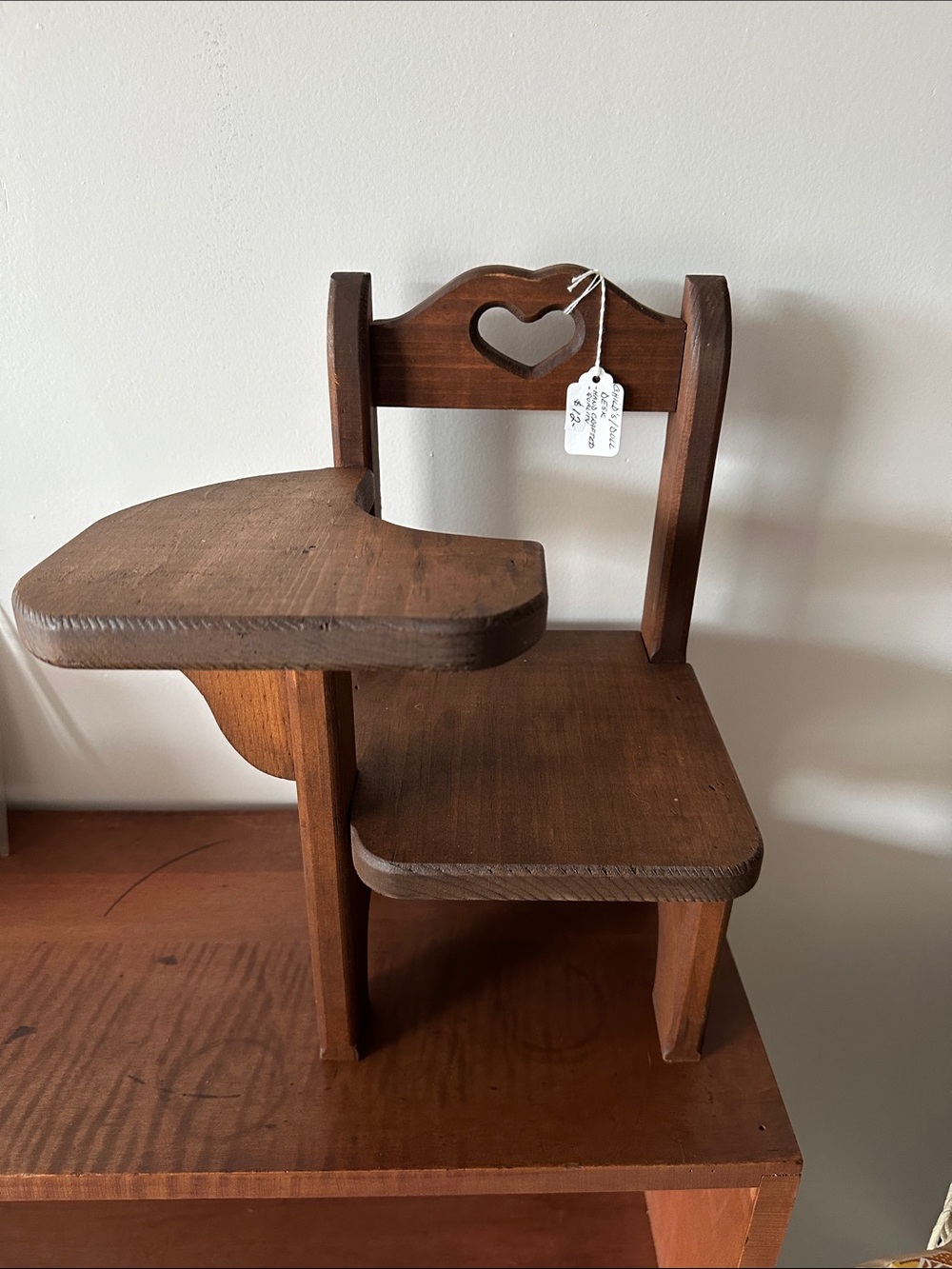 Wooden Heart-back chair.